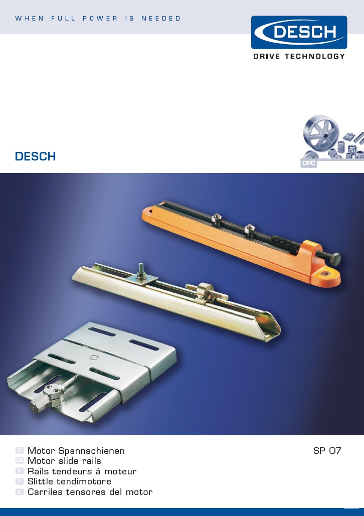 Desch салазки електромотора