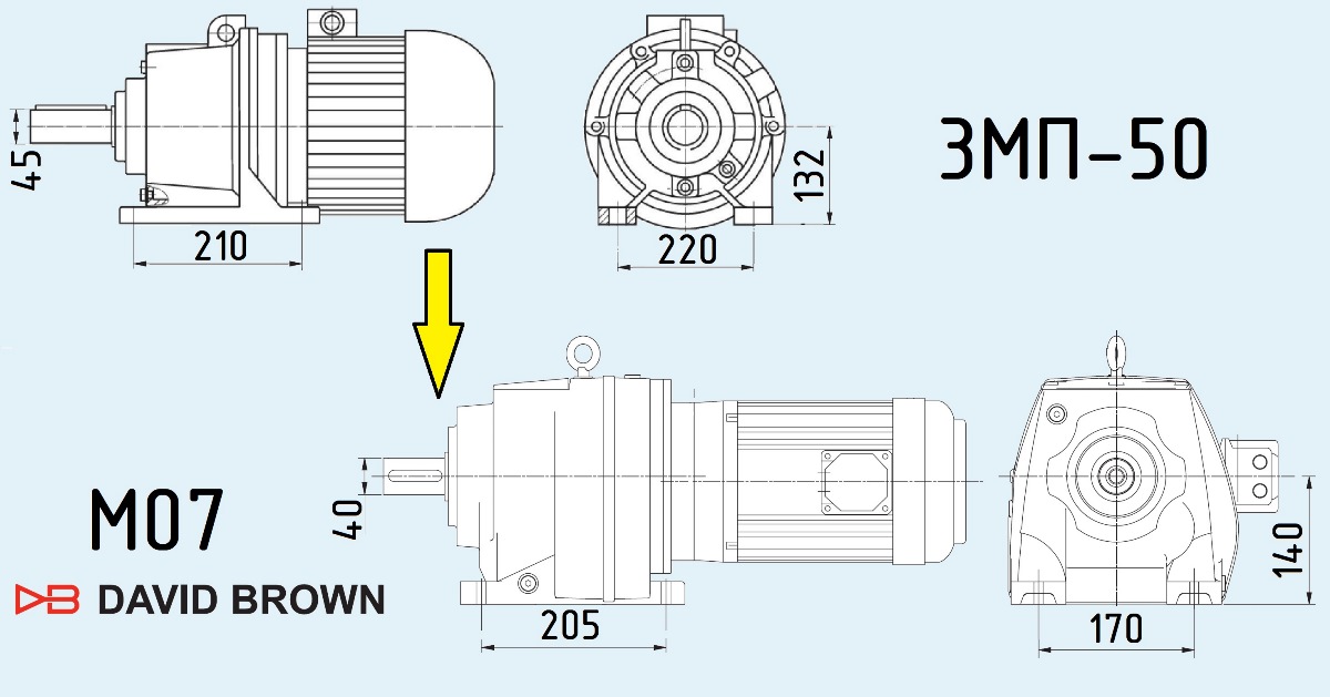 мотор-редуктор 3МП-50