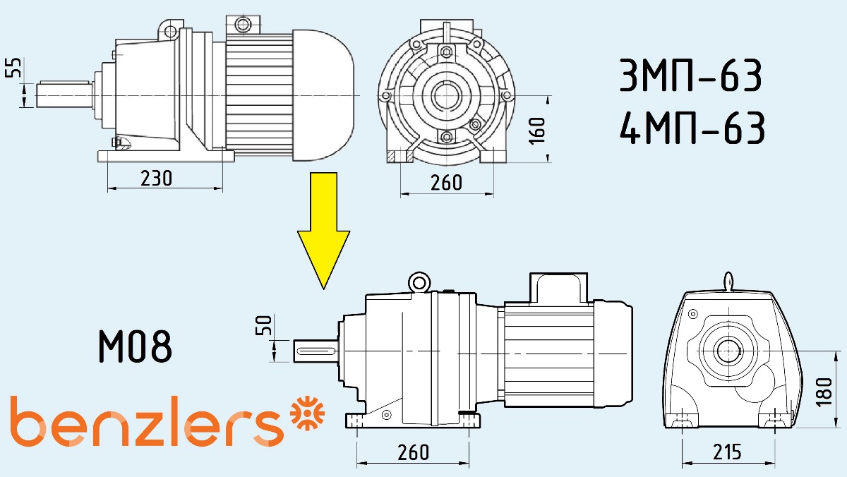 мотор-редуктор 3МП-63