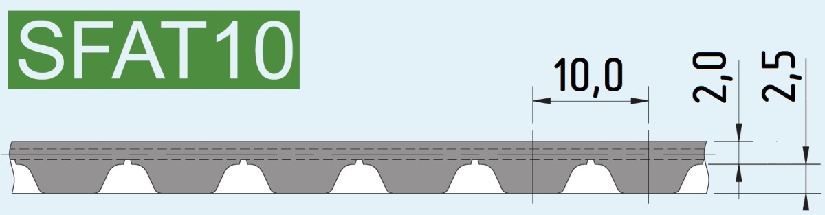 Зубчатый ремень с шахматным зубом