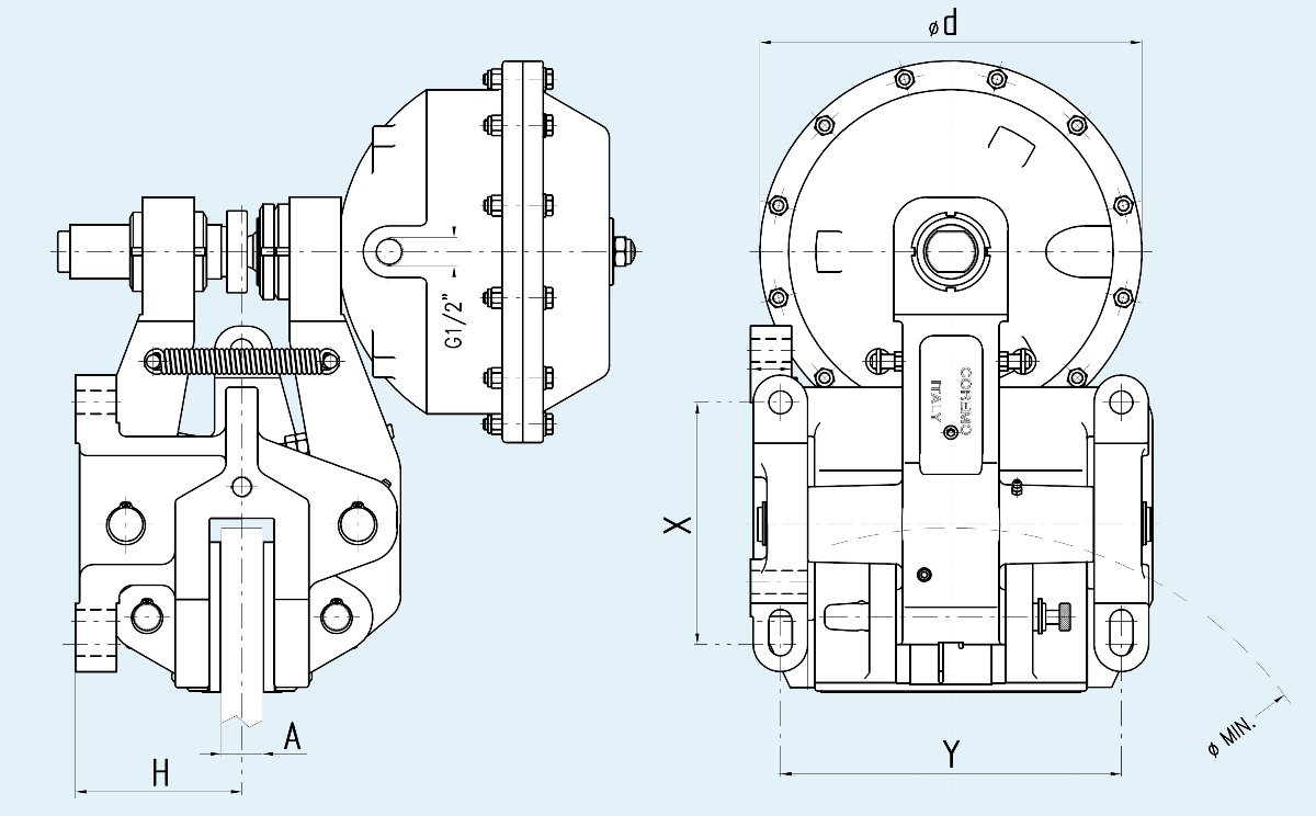 Дисковый клещевой тормоз