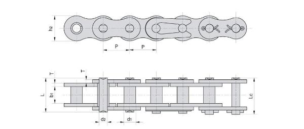 цепь втулочная