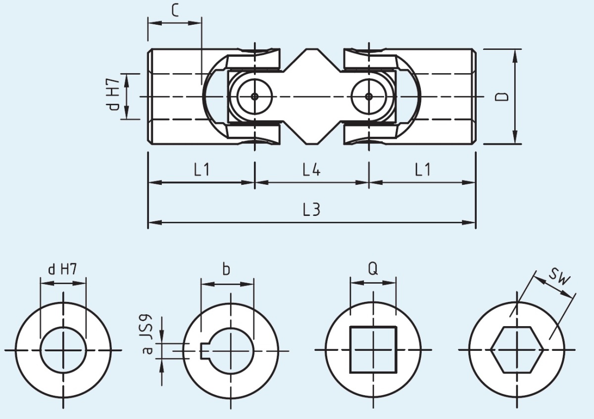 подвійний карданний шарнір карданная муфта