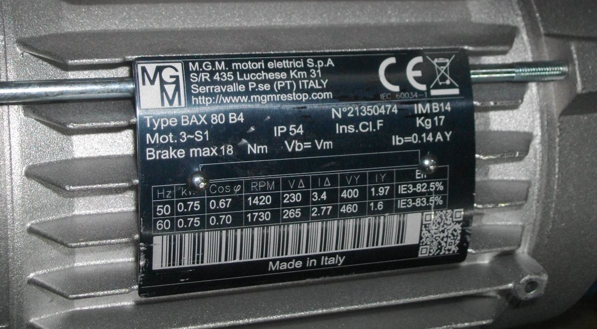 Асинхронний трьохфазний електродвигун з електромагнітним гальмом Электромагнитный тормоз электродвигателя