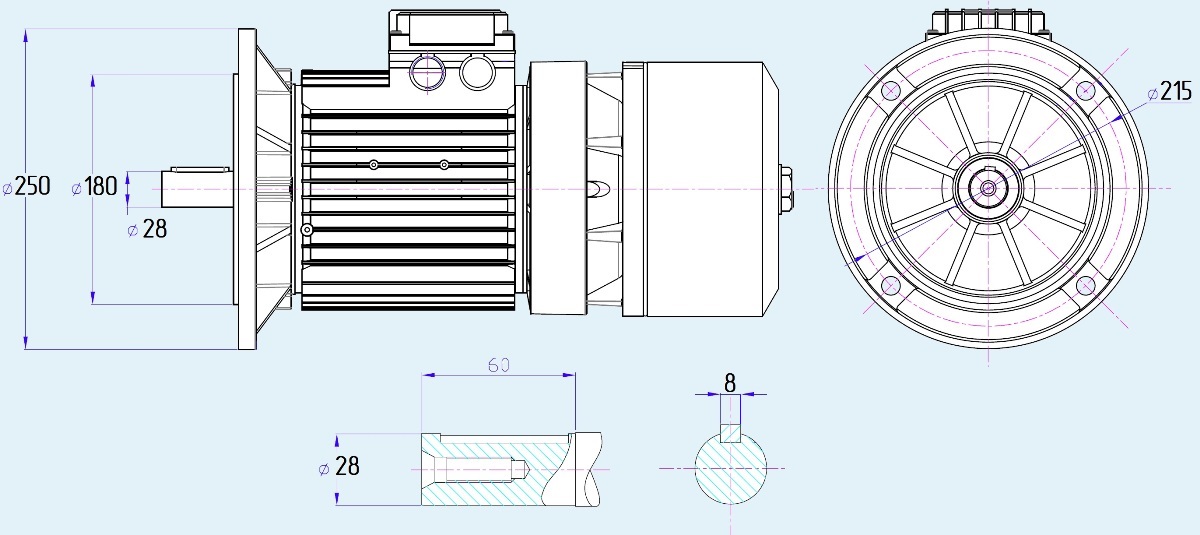 электродвигатель с тормозом