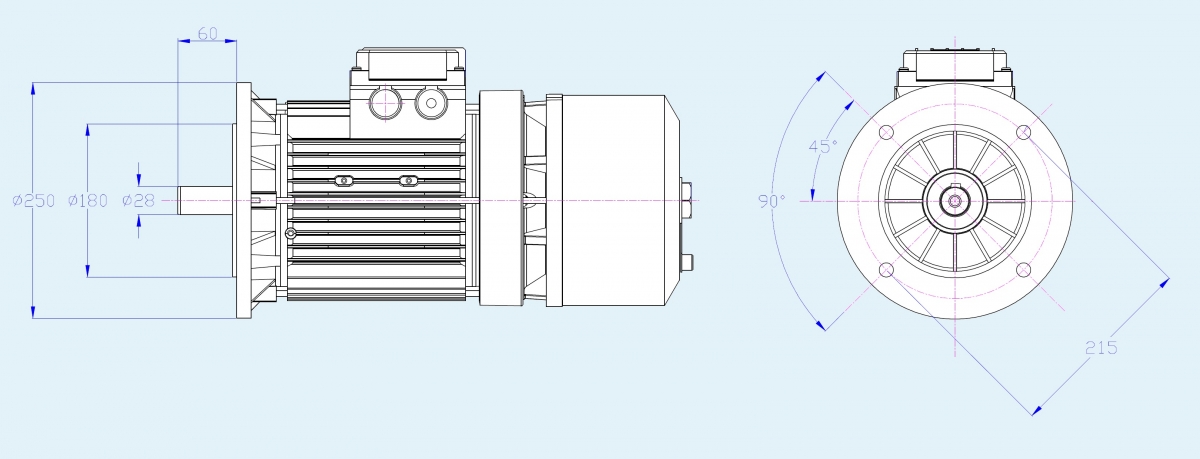 электродвигатель с тормозом