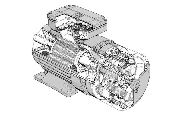 электромотор с электромагнитным тормозом