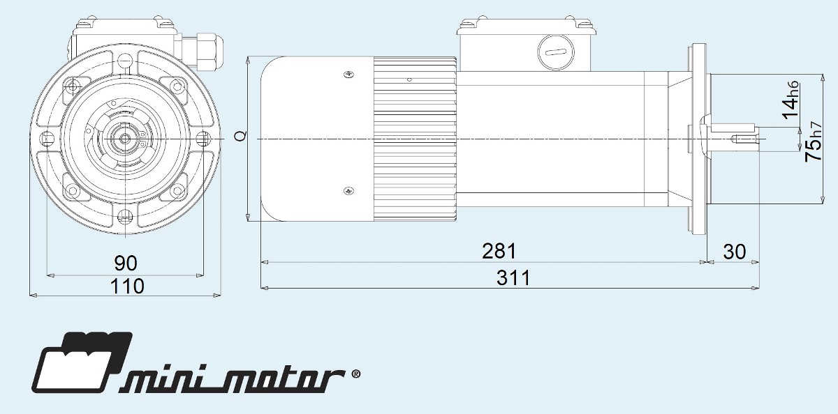соосный мотор-редуктор Minimitor
