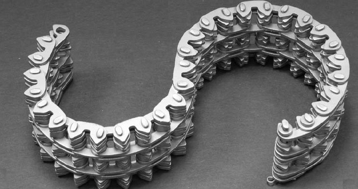 двусторонняя зубчатая цепь
