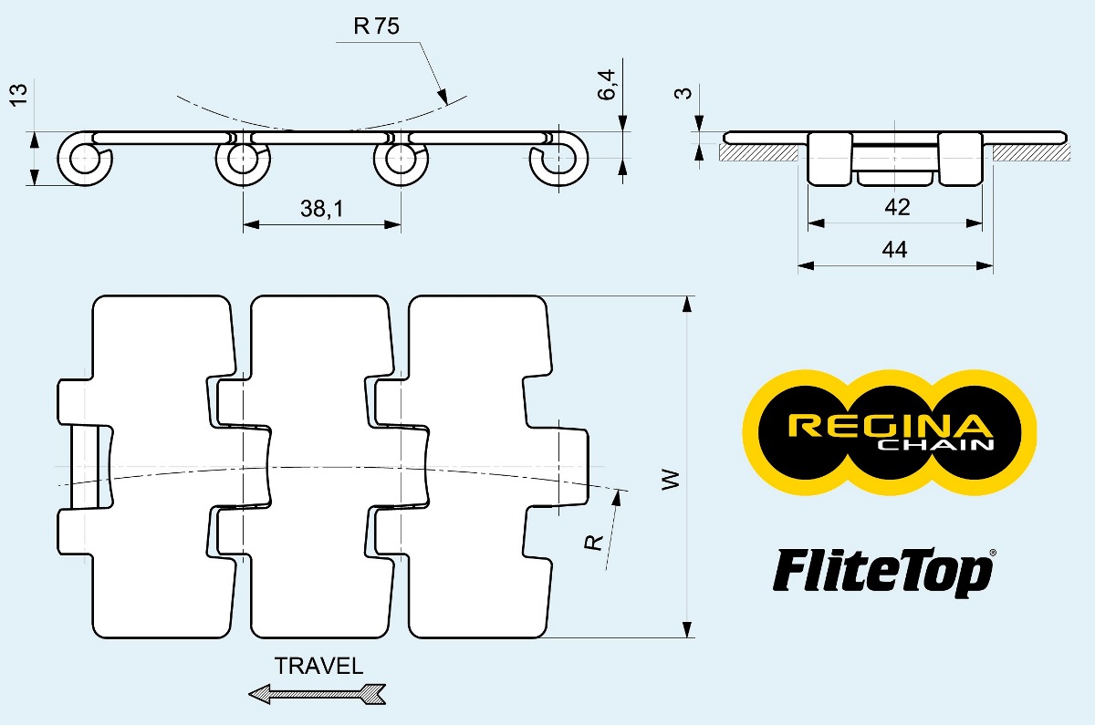 Movex нержавіючий ланцюг