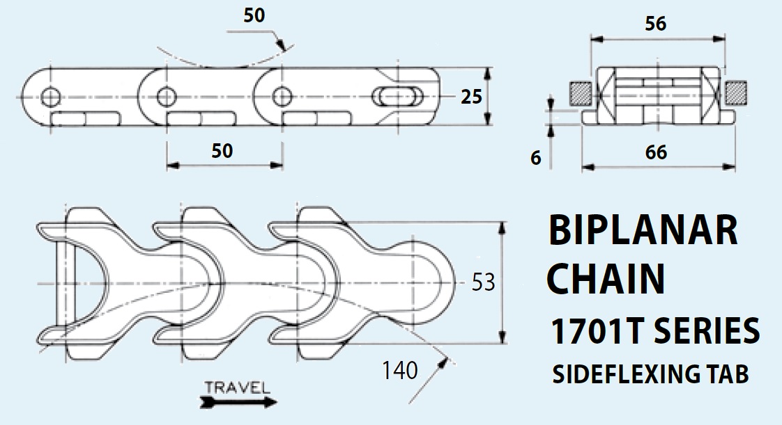 сегментний ланцюг для транспортера Regina пластиковий ланцюг