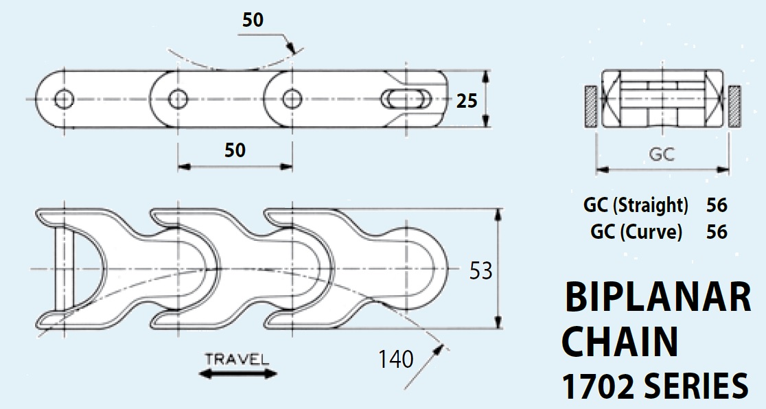 Ланцюг Regina пластиковий ланцюг для транспортера