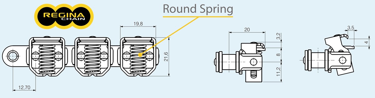 Regina film gripper chain