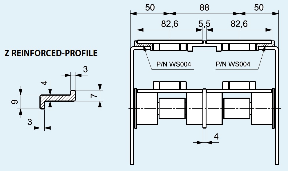 усиленный направляющий профиль