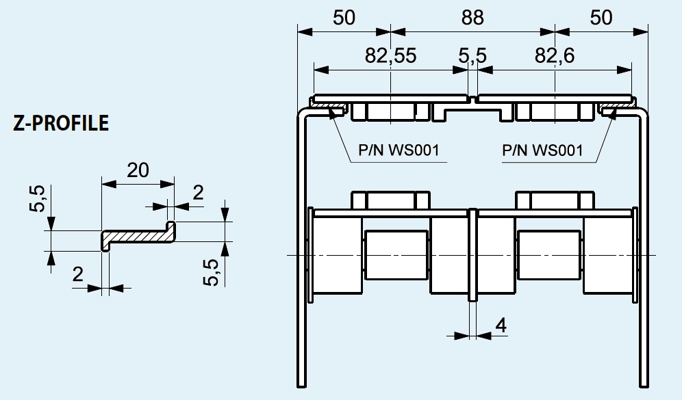 направляющая транспортёрной цепи