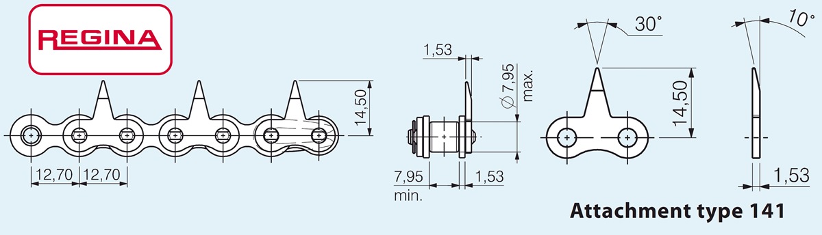 цепь для термоформовочной машины