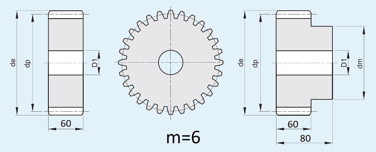 шестерні до редукторів
