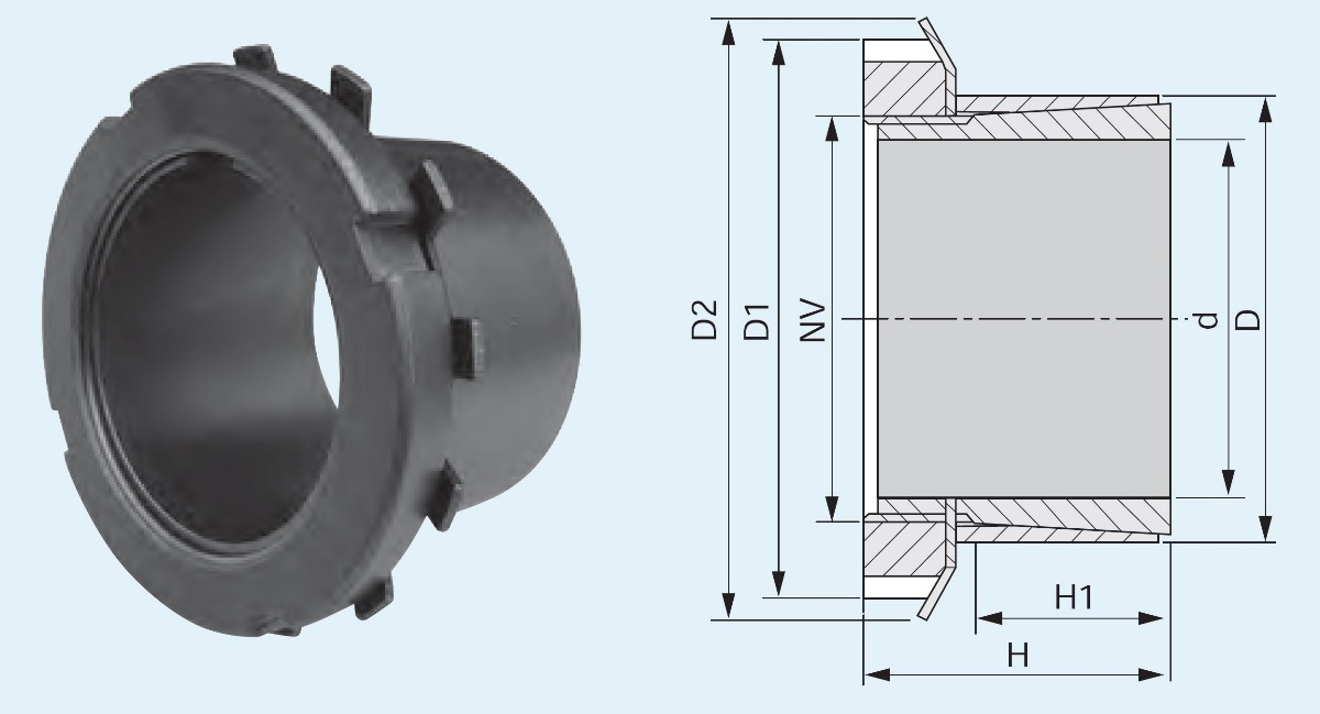 Конусна швидкозмінна муфта Sati KLFF Sati муфта безшпоночна