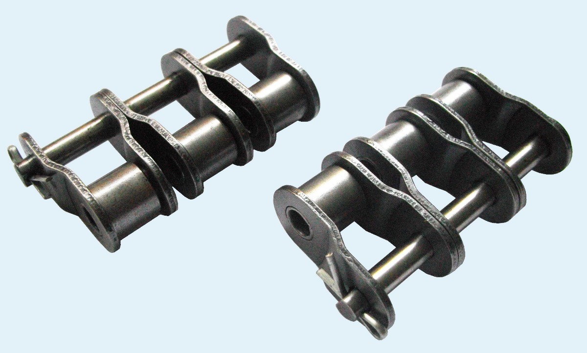 Трёхрядное переходное звено цепи