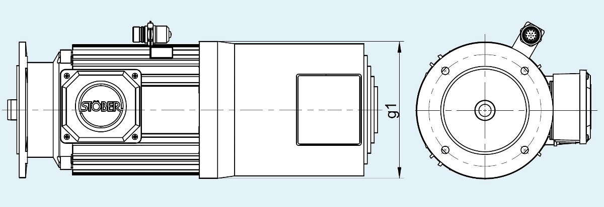 Электродвигатель с дополнительным обдувом