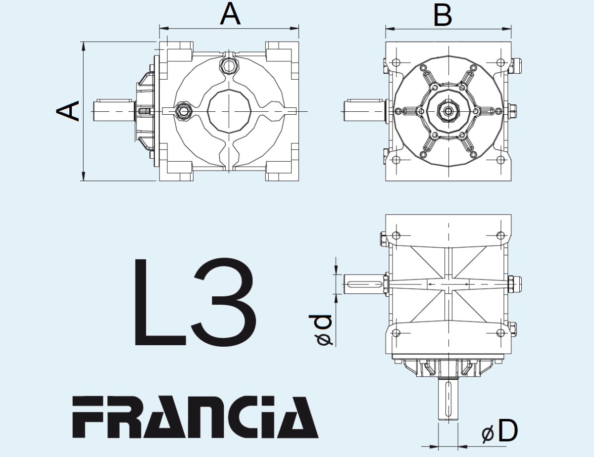 конический редуктор размеры